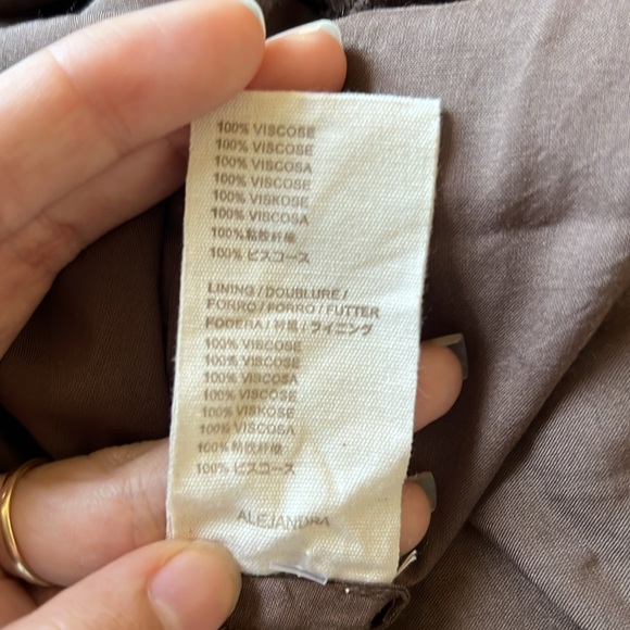 Anthropologie Let Me Be Beaded Sequined Wrap Dress in Dark Brown - Picture 7 of 7